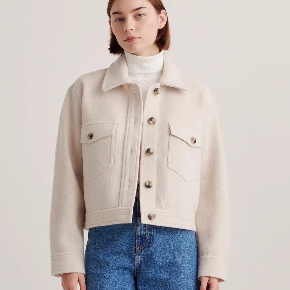 Quince Women's Cream Wool Jacket